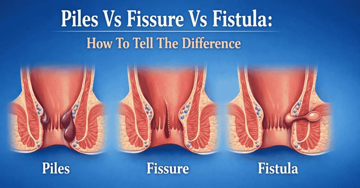 Piles Vs Fissure Vs Fistula Symptoms Causes Treatment Guide